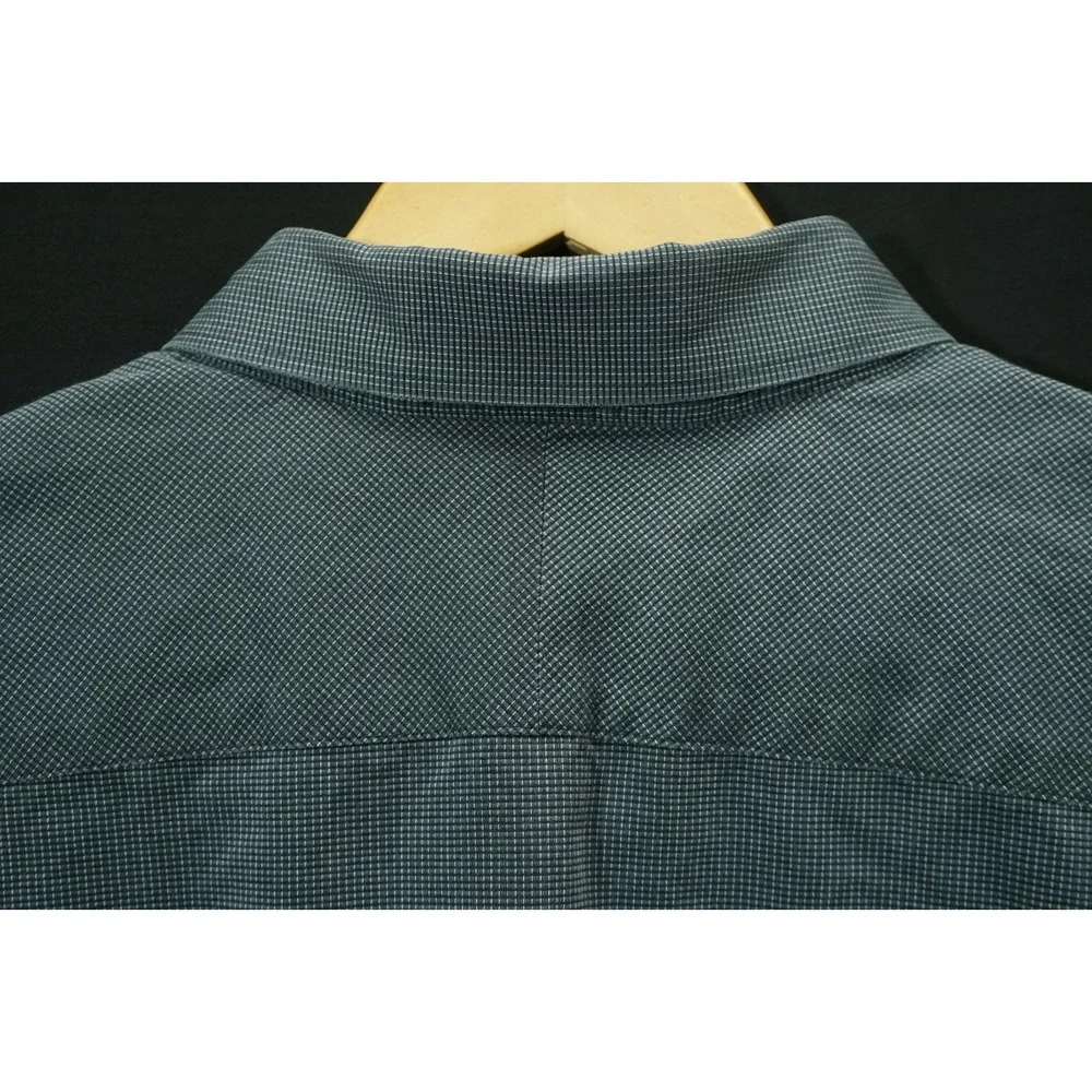 MURANO Men's XL Liquid Cotton Button Up Gray Long Sleeve Formal Dress Shirt SOFT